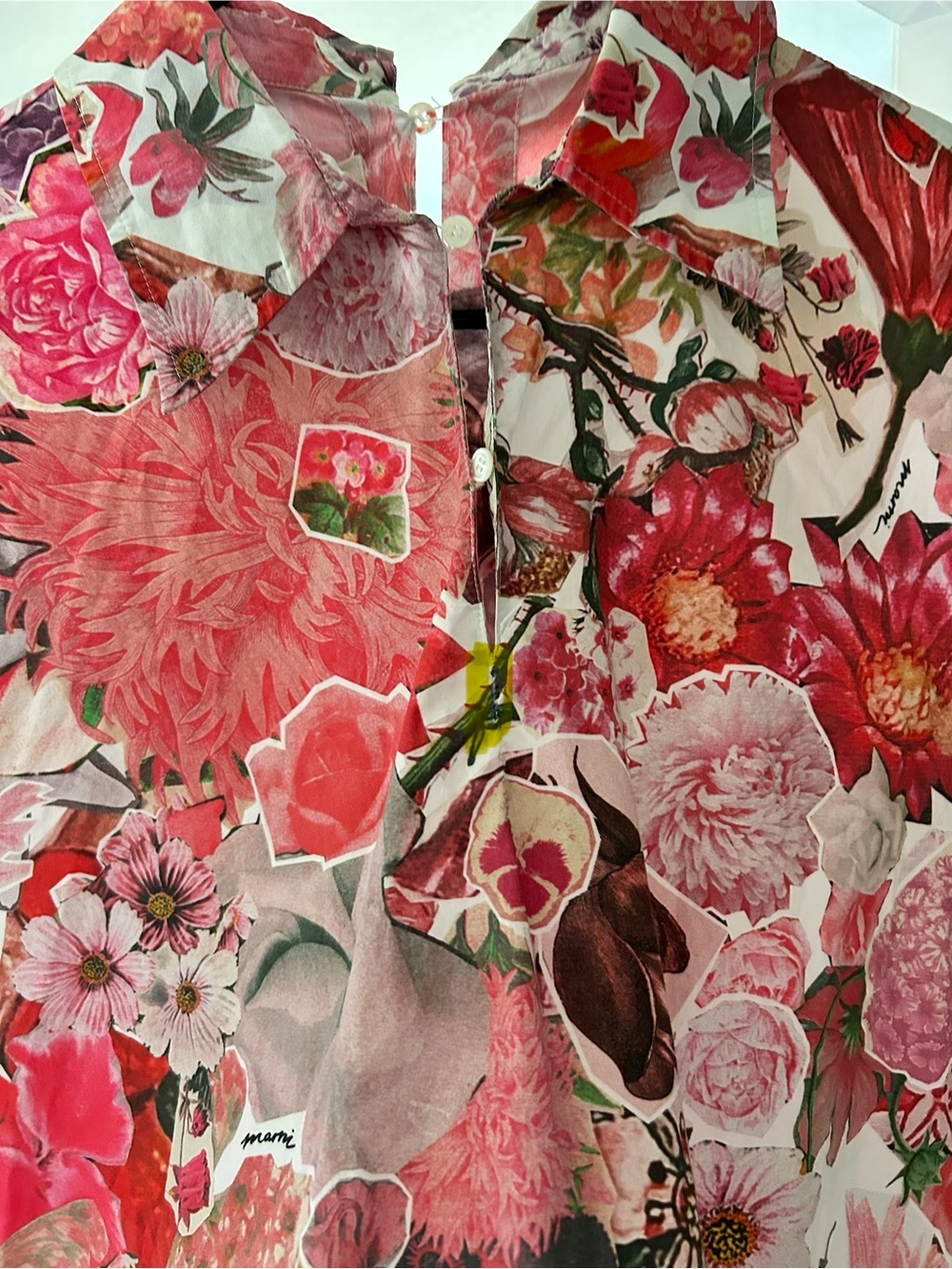 Marni Pink Floral Short-Sleeve A-Line Dress - Picture 12 of 16